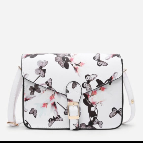 Floral/Butterfly printed crossbody bag - Picture 2 of 4